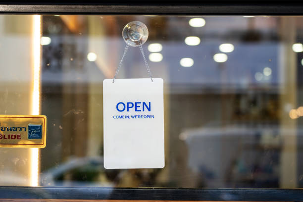 istock Close-up of open sign 1719840885