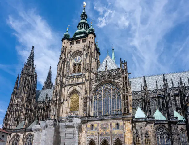 The beautiful St. Vitus Cathedral in Prague, Czech Republic