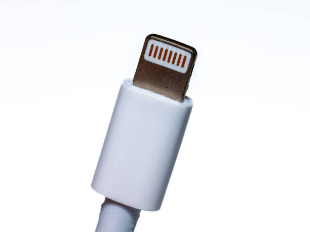 istock Lighting Cable Charger adaptor isolated on white background. 1719866334