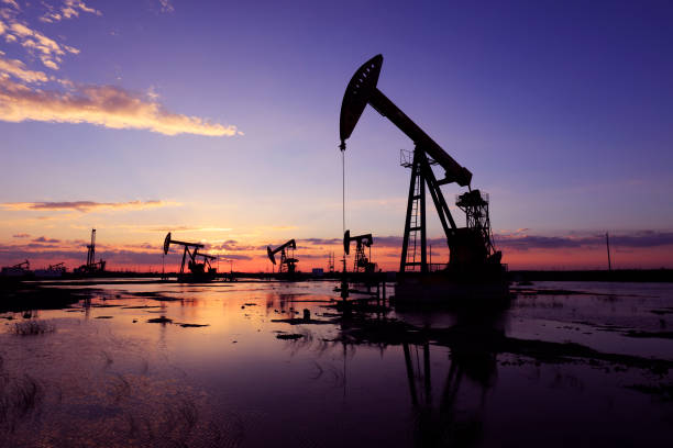 istock Oil pumping machinery and equipment  at work, China 1719870128