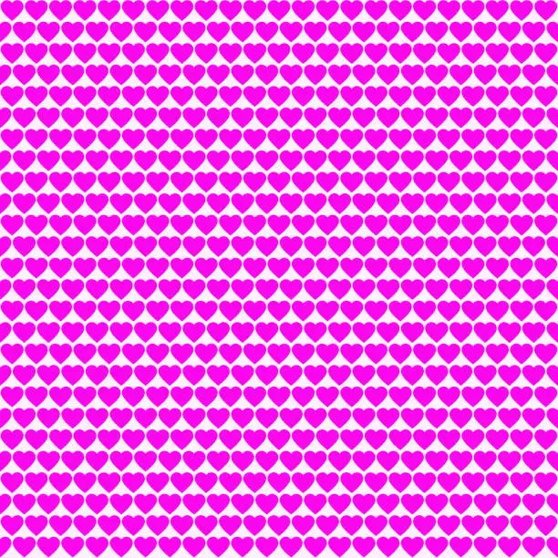 Vector illustration of Vibrant Purple Heart Pattern Background, Seamless background