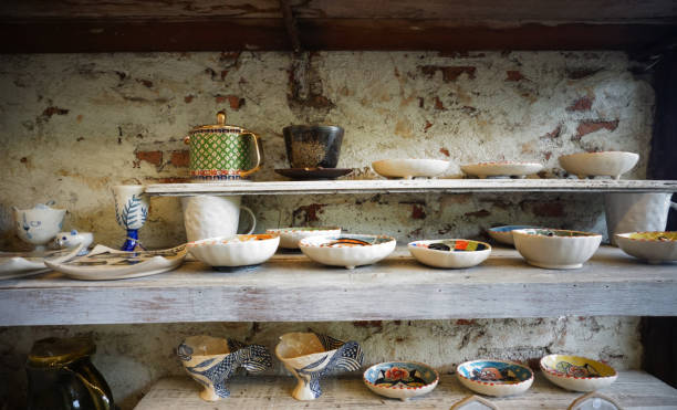 istock Ceramics, decorations, materials, patterns, plates, retro vintage style. 1719909606