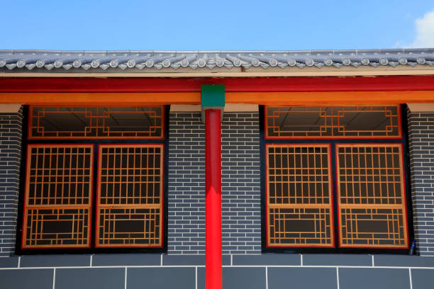 Details of roofs on traditional Chinese pagodas, Beijing
