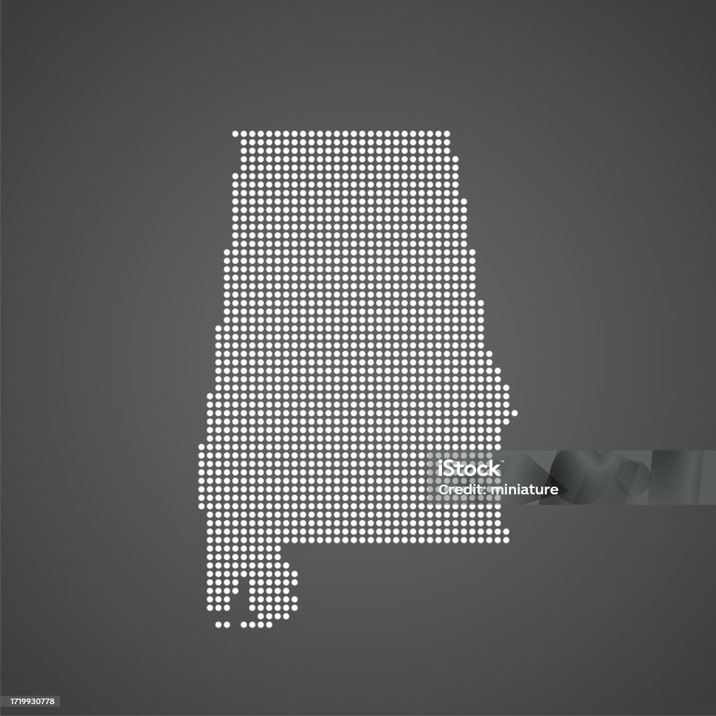 Al Map Vector Alabama Map Stock Illustration - Download Image Now - Abstract, Alabama ...