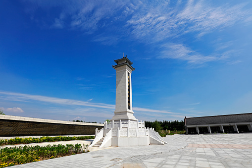 Luannan County - August 31, 2018: monument to revolutionary martyrs, Luannan County, Hebei Province, China