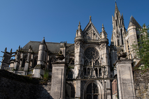 Exterior architecture of Senlis Cathedral in France