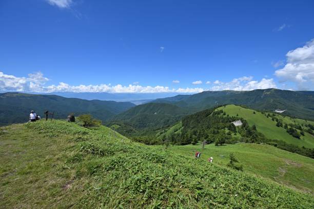 istock Scenic view of green mountains on a sunny day 1719969657
