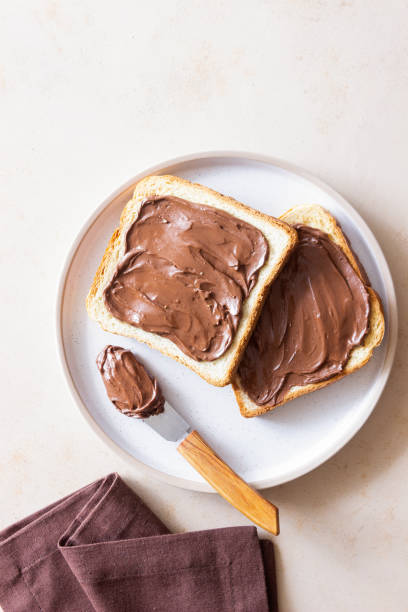 istock Sandwich with chocolate paste . Breakfast. Vegetarian food. 1719972420
