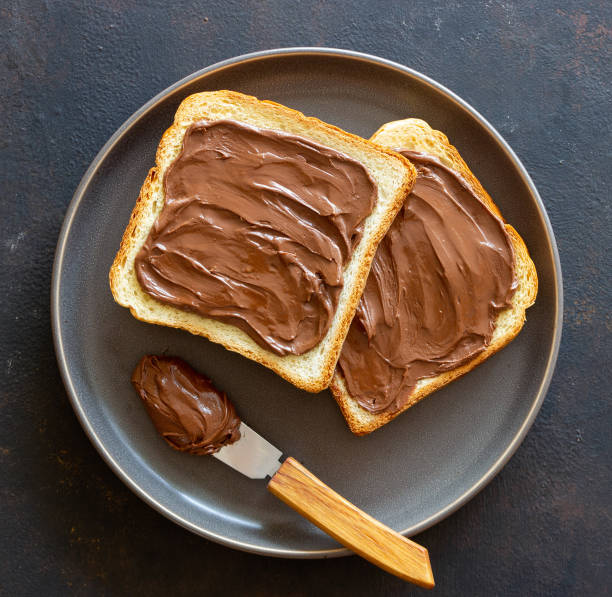 istock Sandwich with chocolate paste . Breakfast. Vegetarian food. 1719972439