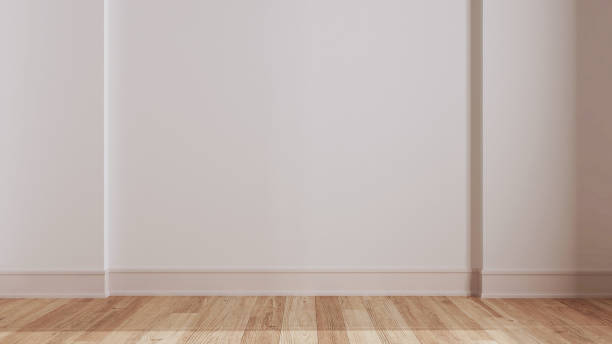 istock Wooden empty room interior design, open space with parquet floor and white walls, modern contemporary architecture concept idea 1720027547