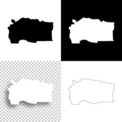 Ilustración de Condado De Linn Oregón Mapas Para El Diseño Fondos En