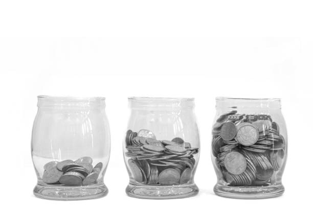 istock Increasing quantity of coins in glass jars, copy space. Financial success, cryptocurrency mining, money growth concept 1720070485