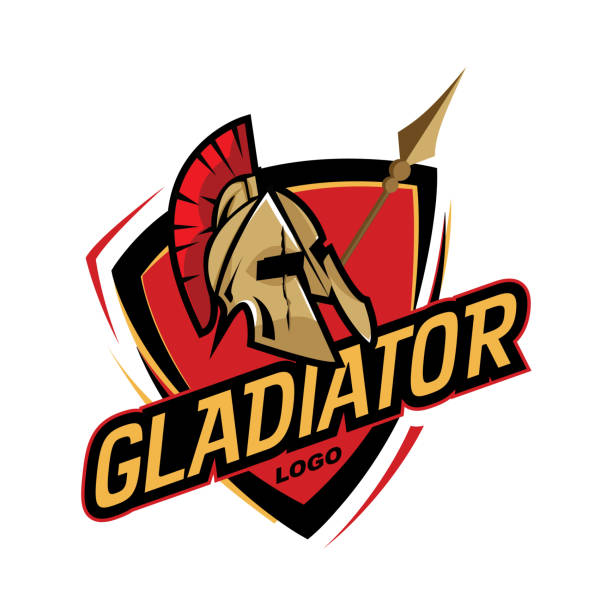 spartan gladiator mascot sport logo design vector spartan gladiator mascot sport logo design vector spartans vectors stock illustrations