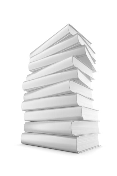 istock Stack of blank gray books isolated on white background. 3D rendering. 1720088431