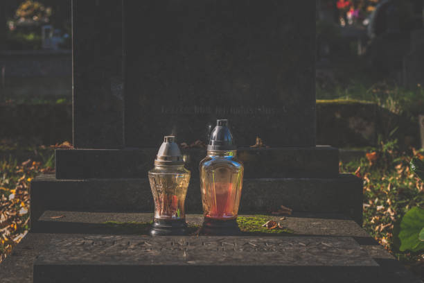 istock red lanterns, All Saints Day in cemetery in nostalgic autumnal time 1720093059