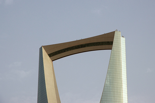 Kingdom Centre in Riyadh, Saudi Arabia. It is a 99-story, 302.3m skyscraper.
