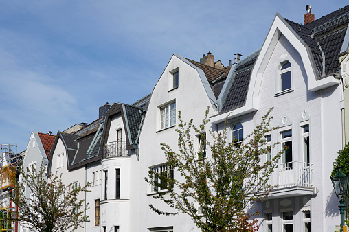 Row of beautiful townhouses, Germany.