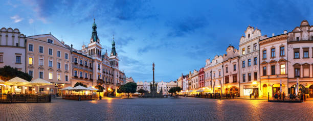 istock Pardubice at night, panorama of main square, Czech Republic 1720121999