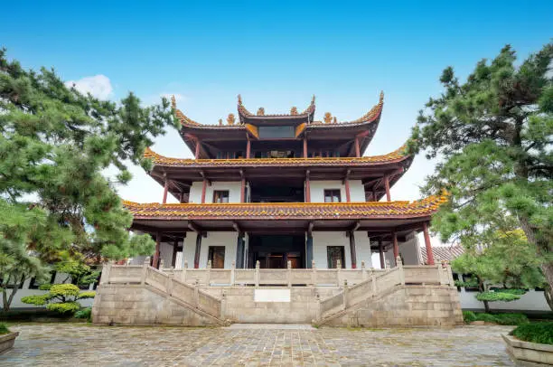 Tianxin Pavilion is an old Chinese pavilion located on the ancient city wall of Changsha, Hunan.