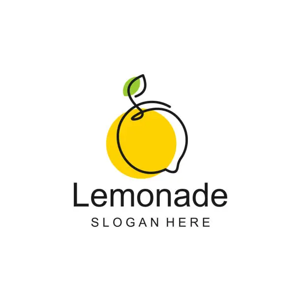 Vector illustration of lemon logo design vector template illustration