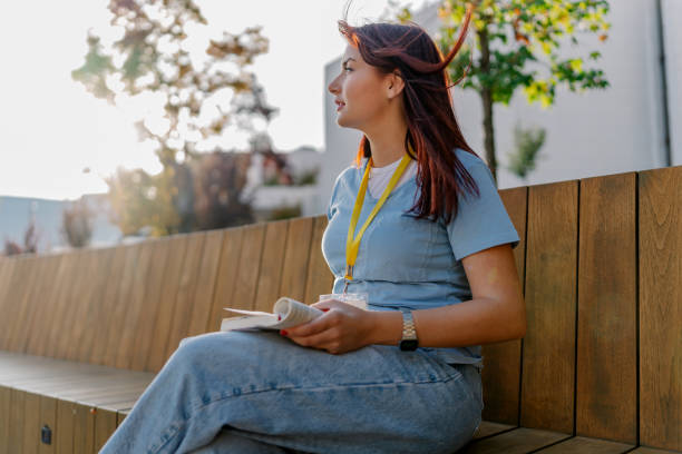 istock Young female nurse relaxing in the sun 1720206947