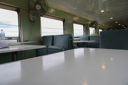 Dining room in Thai railway.