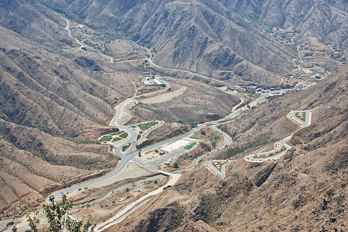 The canyon of Asir region, the view from the viewpoint in Saudi Arabia