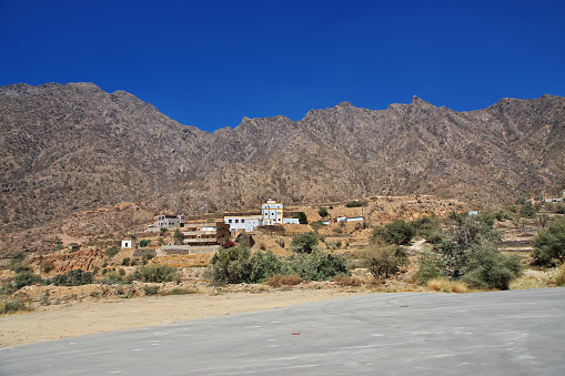 The small village in canyon of Asir region in Saudi Arabia