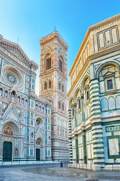 Florence Baptistery, Italy Florence Baptistery of Saint John and Cathedral, Tuscany, Italy duomo santa maria del fiore stock pictures, royalty-free photos & images