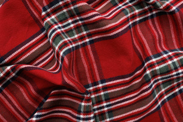 istock Background of traditional checkered christmas red fabric 1720262629