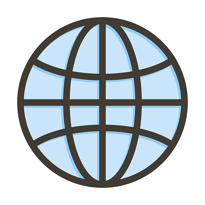 Global Vector Thick Line Filled Colors Icon For Personal And Commercial Use.