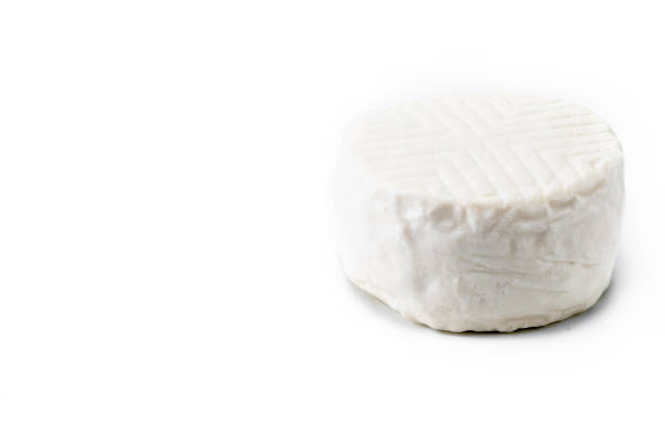 istock Sliced fresh white cheese from cow's milk isolated on white background 1720332680