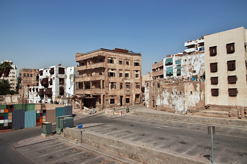 Jeddah, Saudi Arabia - 09 Mar 2020: The vintage house in Al-balad district of Jeddah, Saudi Arabia