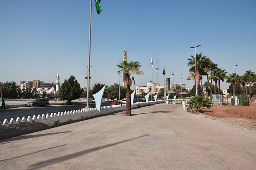 Jeddah, Saudi Arabia - 09 Mar 2020: The street in Jeddah, Saudi Arabia