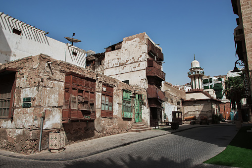 La casa vintage en el distrito de Al-balad, Jeddah, Arabia Saudita photo