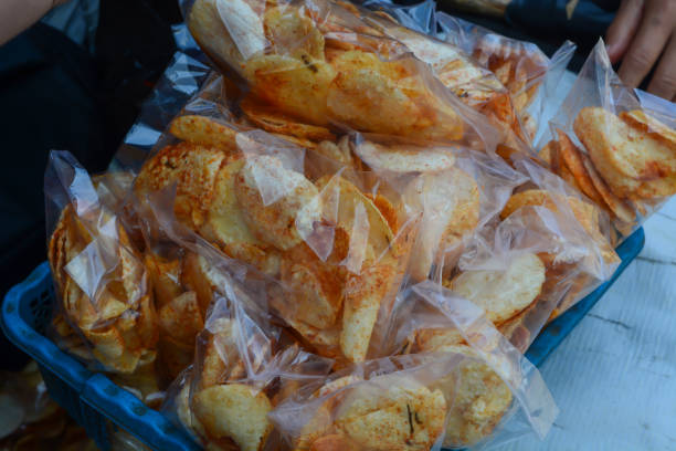 istock Simple snack of cassava chips. 1720399810