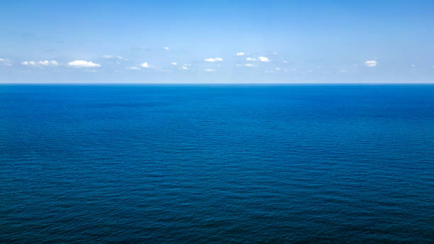 istock Empty sea view with small clouds from drone aerial photography 1720430858