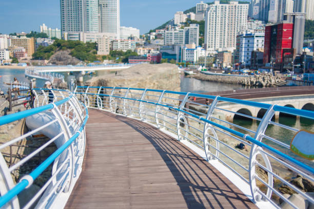 Songdo Skywalk beach in Busan,South Korea