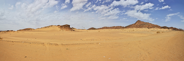 Sand dunes in the desert of Saudi Arabia