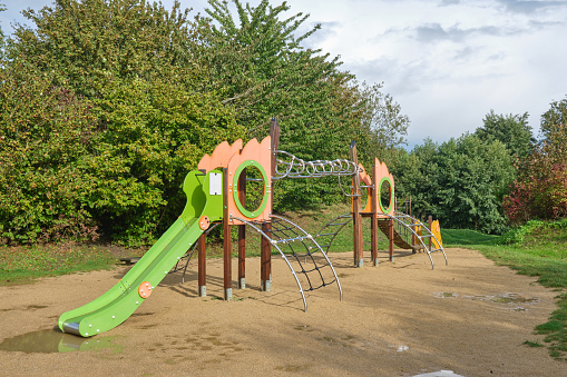 Empty Children or kids playground at the public park