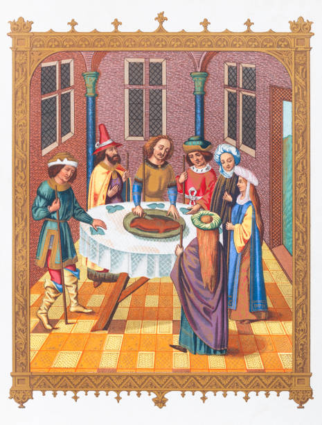 istock Jews celebrating the Passover of the Jews illustration 1720477131