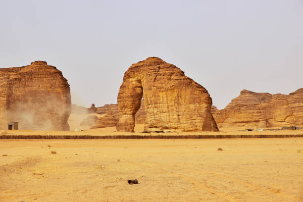 Stone Elephant in the desert close Al Ula in Saudi Arabia
