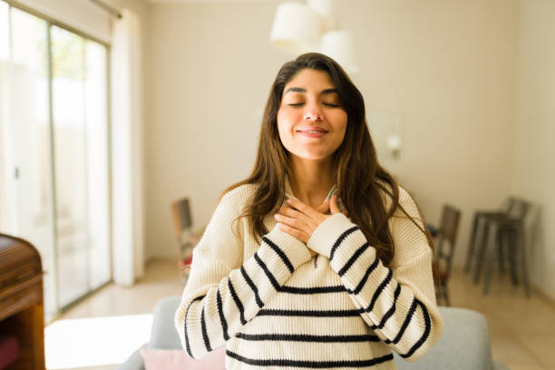 istock Mexican young woman relaxed after a meditation 1720558827