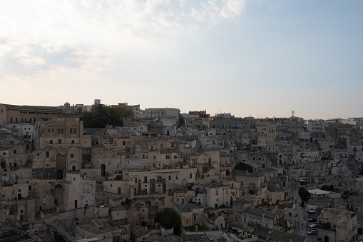 A lot of houses in Matera very near each other in Italy