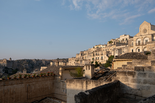 Landscape of the beautiful sassi of Matera in Basilicata Italy