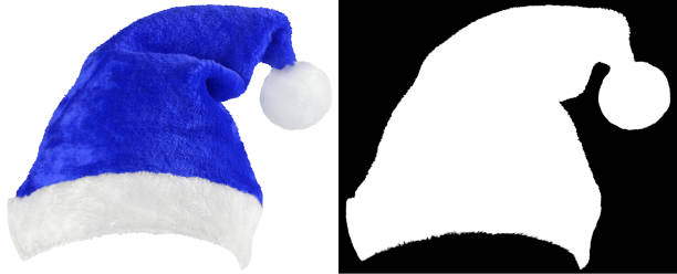 istock Santa Claus blue cap isolated on white 1720573110