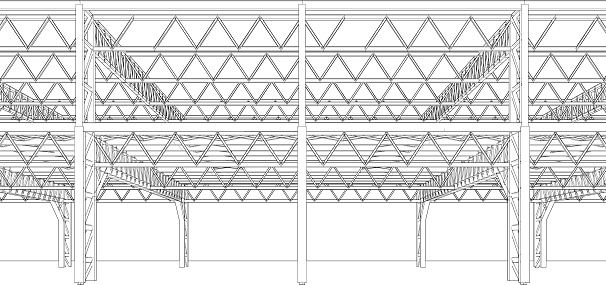 3D illustration of building and construction