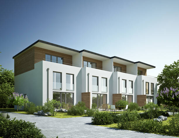 istock Modern town houses 1720607427