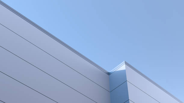 istock Building, wall, minimal architecture. Modern building design, wallpaper. 3D render 1720645388