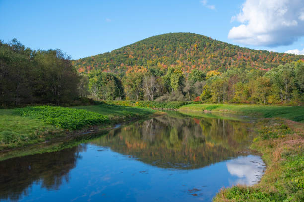 istock Autumn landscape perfect weather day during golden hour setting sun 1720646419